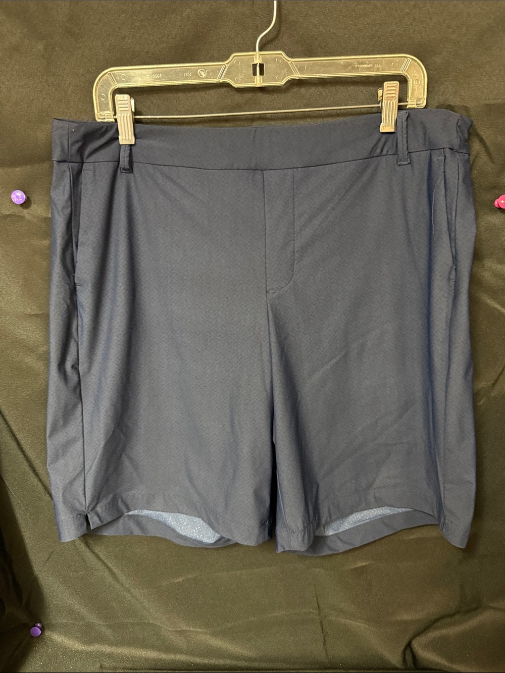 SPANX Navy Active Pull-On Shorts